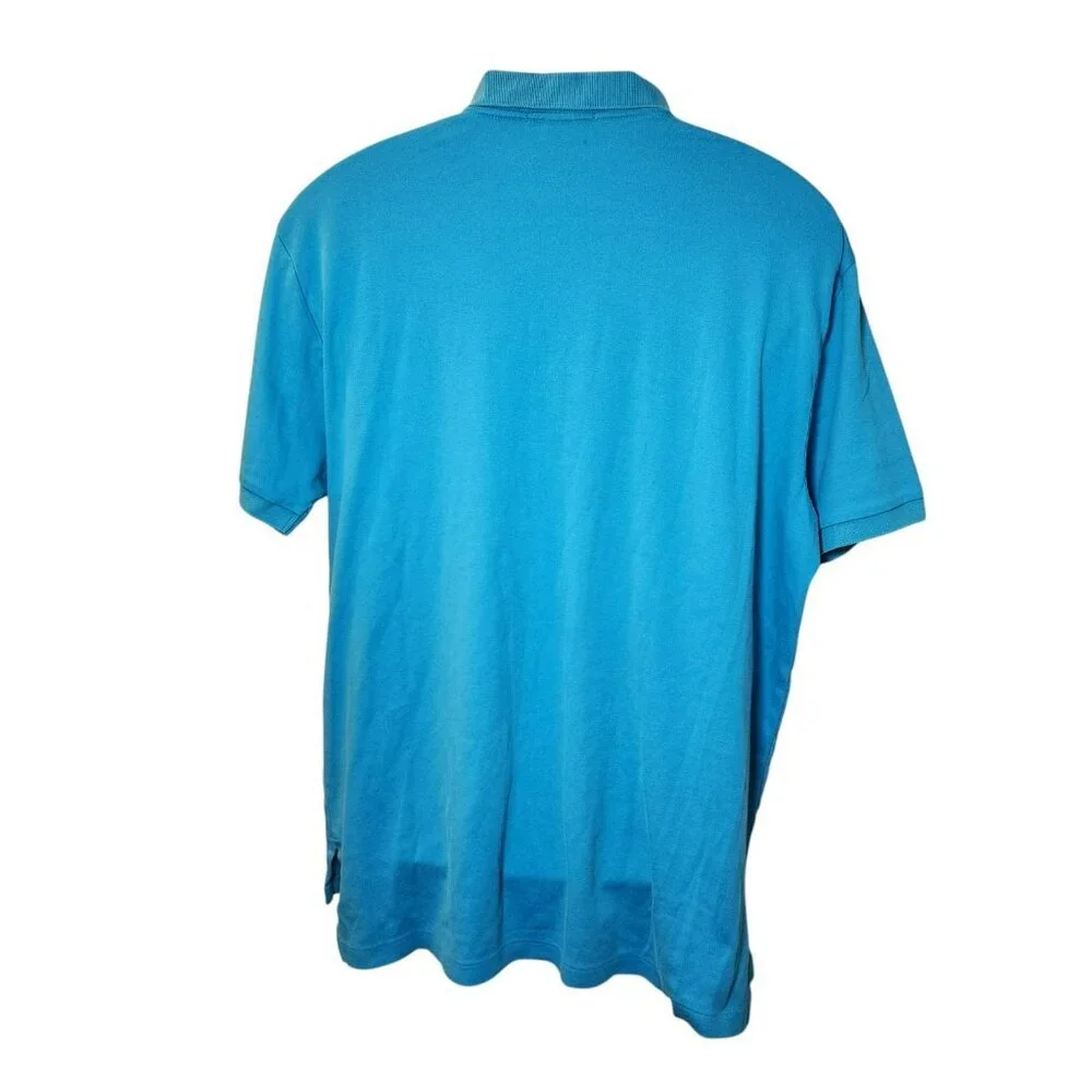 Polo Ralph Lauren Men's XL Blue Cotton Short Sleeve Polo Shirt Classic Fit EUC‎